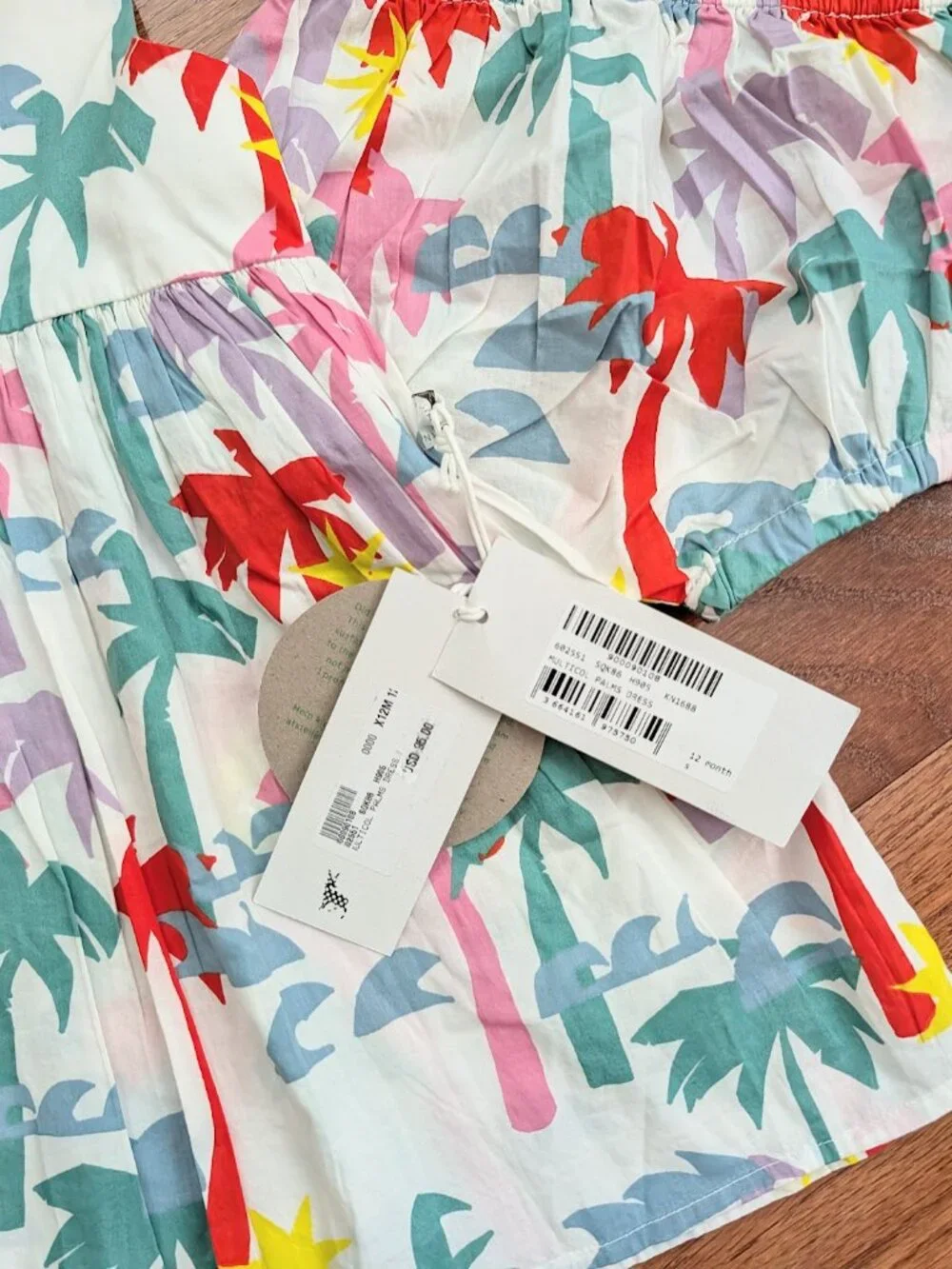 NWT Stella McCartney Kids Palm Tree Dress - 12 Months